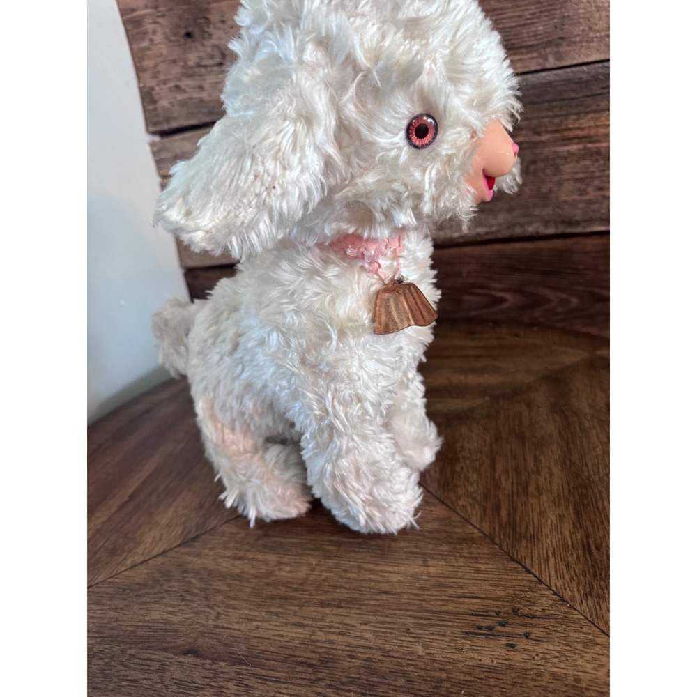 Vintage 1950s Gund J Swedlin Rubber Face Lamb Plush Sheep White Kitsch Tagged - Picture 10 of 11